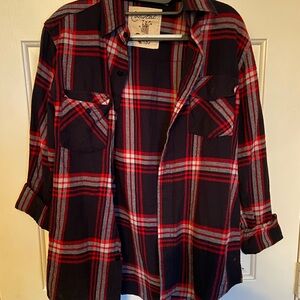 Coastal Red and Black Plaid Shirt